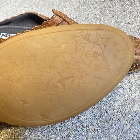 Pikolinos Ramona Mules Women 10 EU 40 Brown Leather Floral Slip On Boho Comfort - Picture 6 of 10